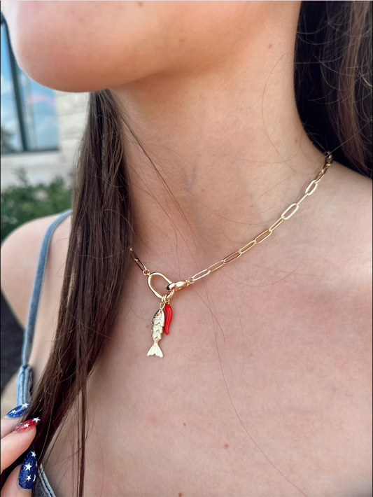 Acqua Pazza Italian Fish Necklace