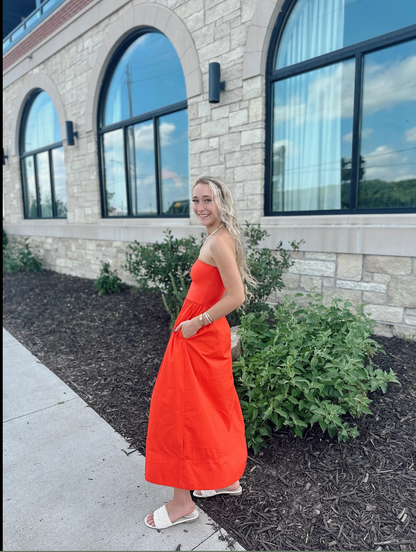 Sunsought Strapless Midi Dress