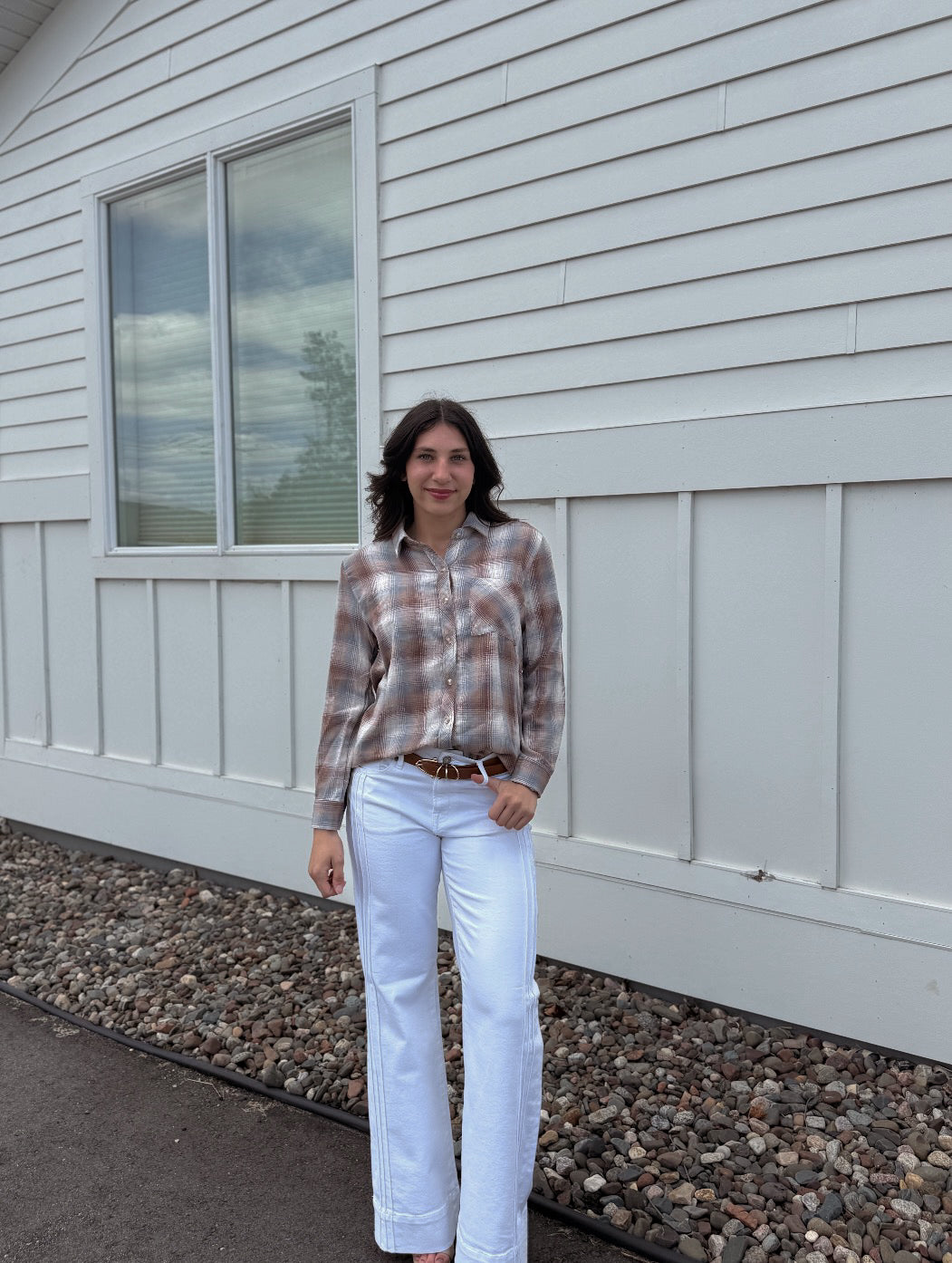 Polly Plaid Button Up