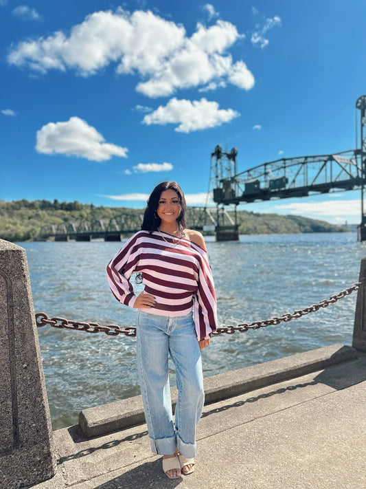 Dolman Boat Neck Sweater
