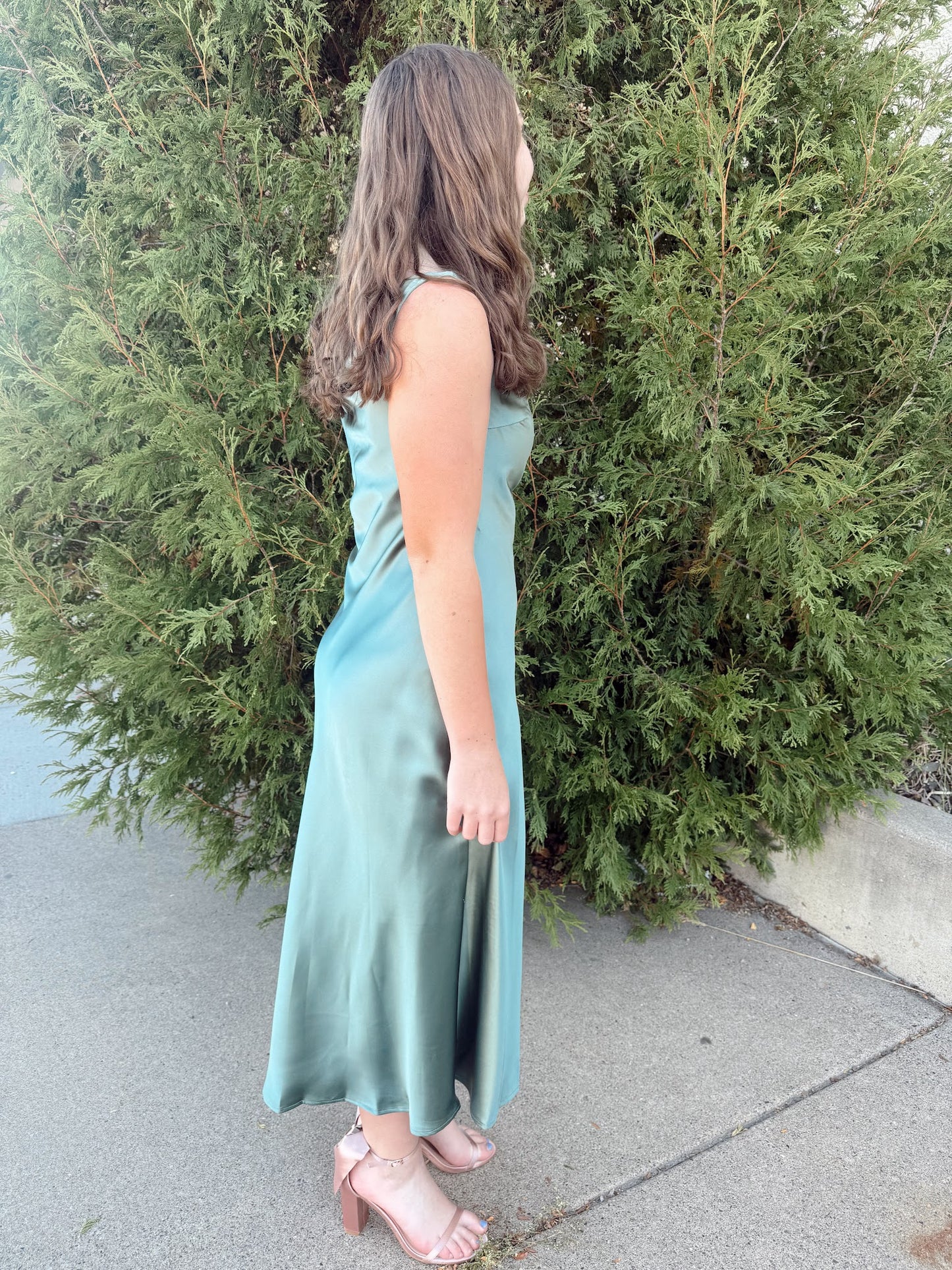 Elain Satin Midi Dress