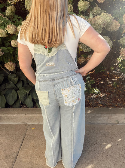 Paige Patchwork Overalls