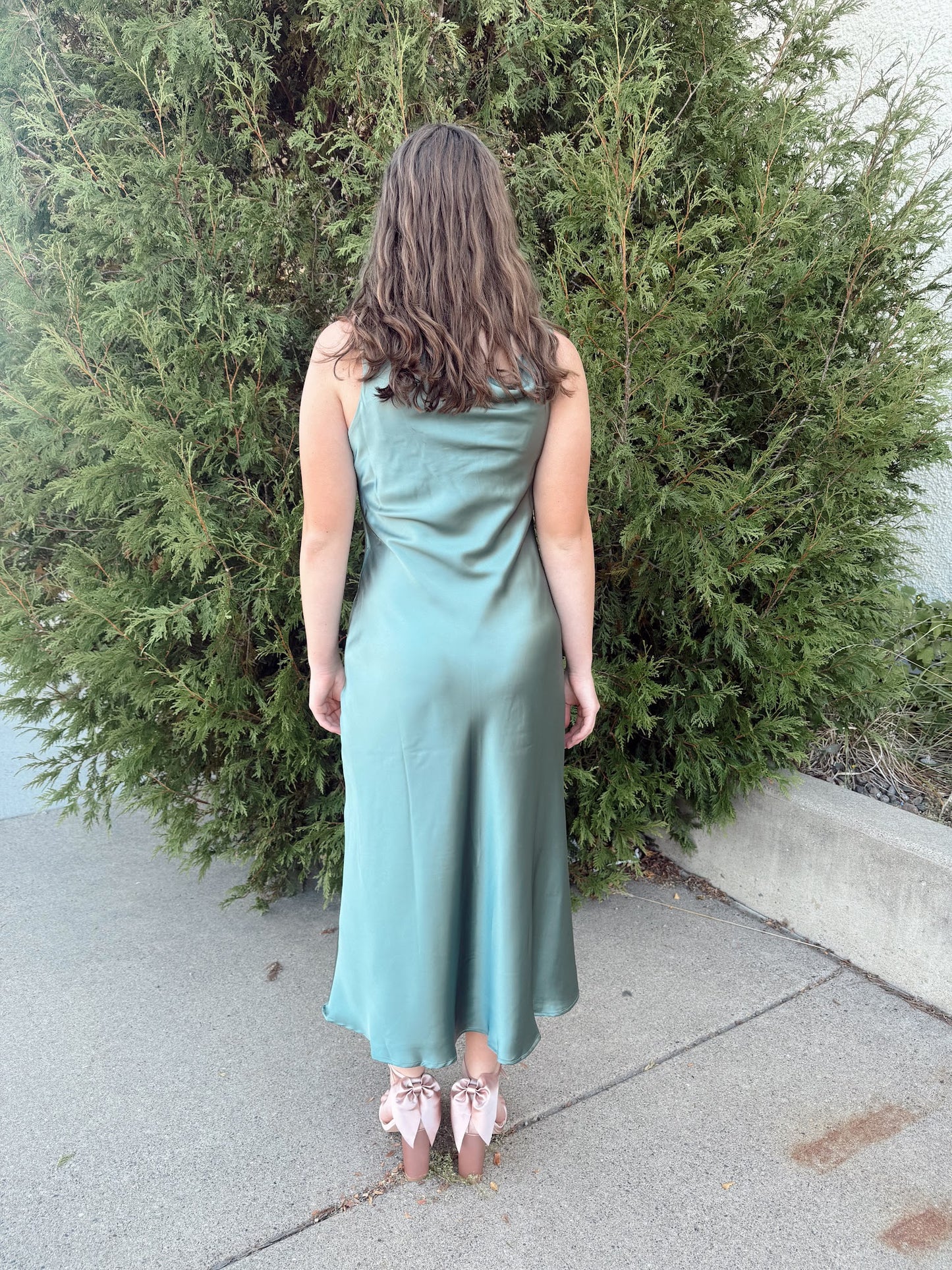 Elain Satin Midi Dress