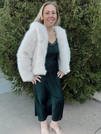 After Hours Satin Midi Dress