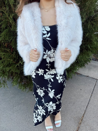 Cielo Clea Floral Midi Dress - Black / Xsmall Cielo Clea Floral Midi Dress - Black / Xsmall
