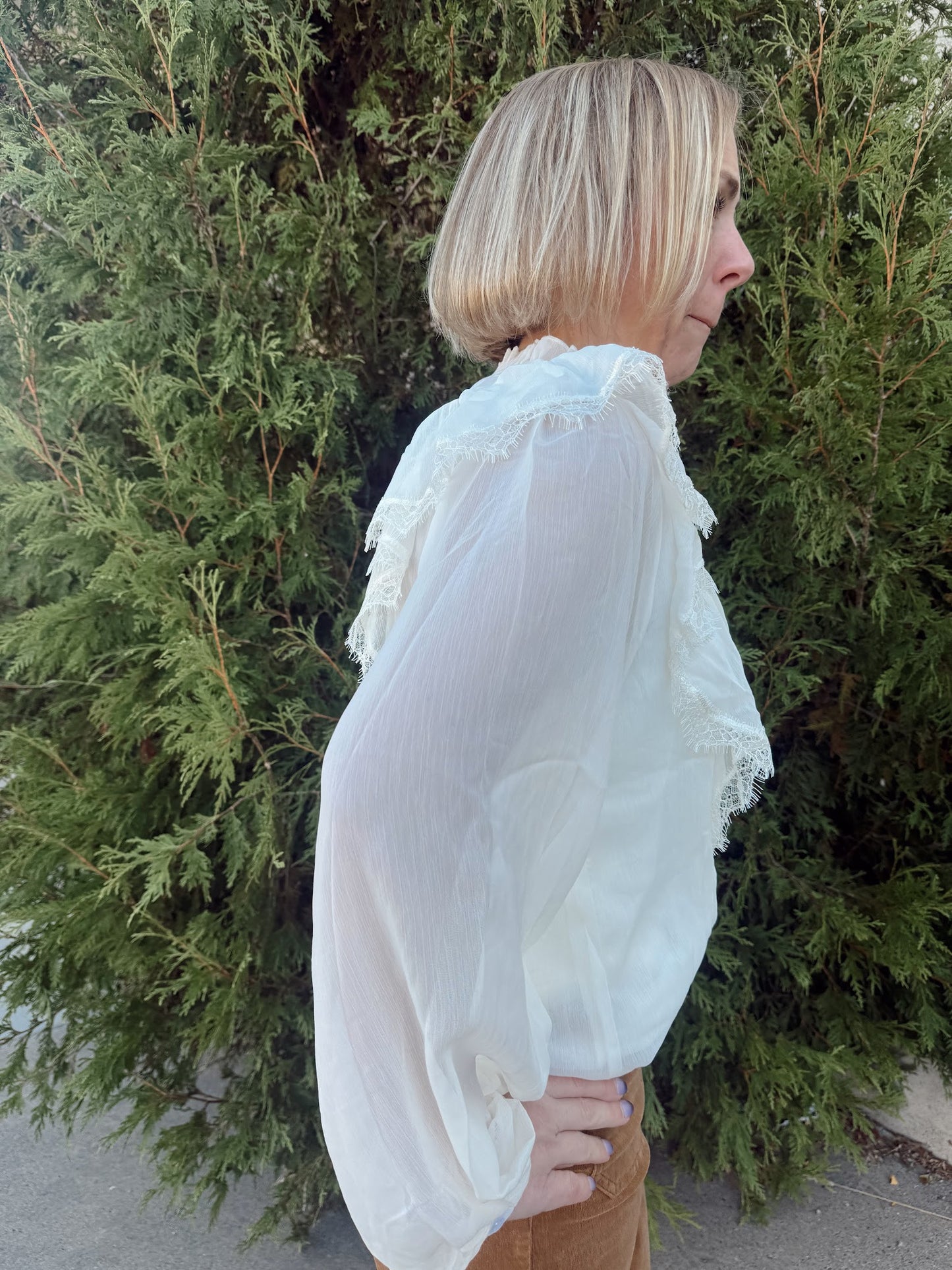 Jer Ruffle Sleeve Top