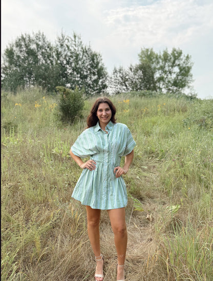 Lorine Stripe Mini Dress