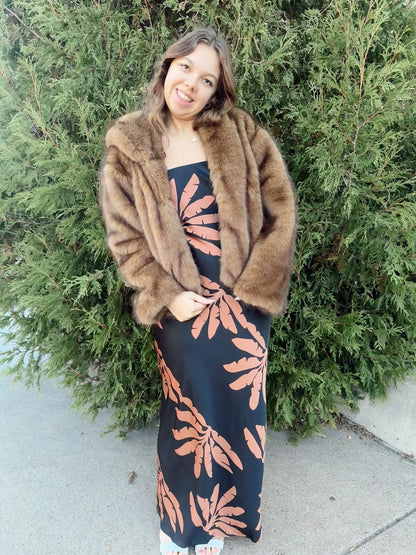 Ditsy Strapless Maxi Dress