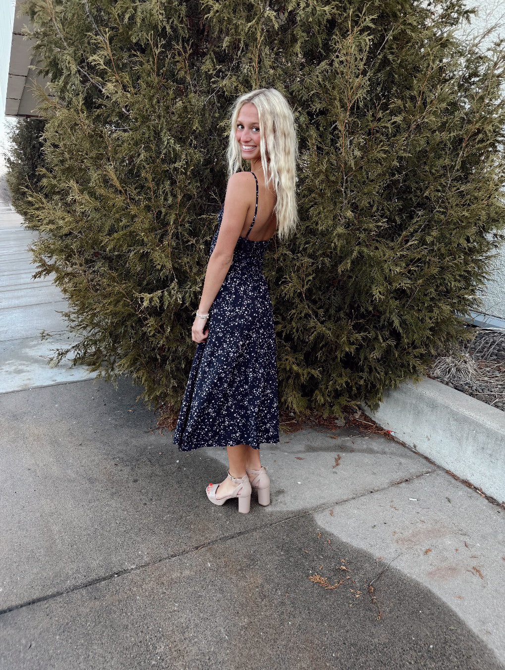 Jacqueline Smocked Midi Dress