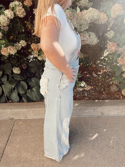 Paige Patchwork Overalls