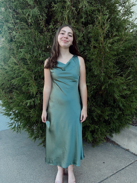 Elain Satin Midi Dress