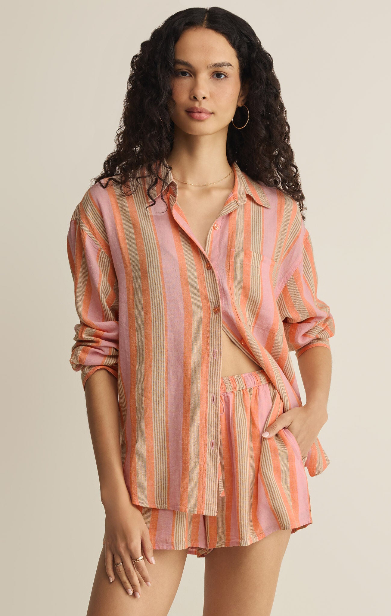 Perfect Striped Button Up