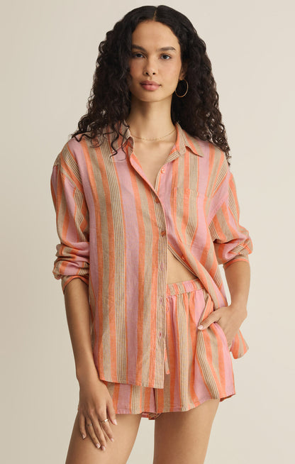 Perfect Striped Button Up