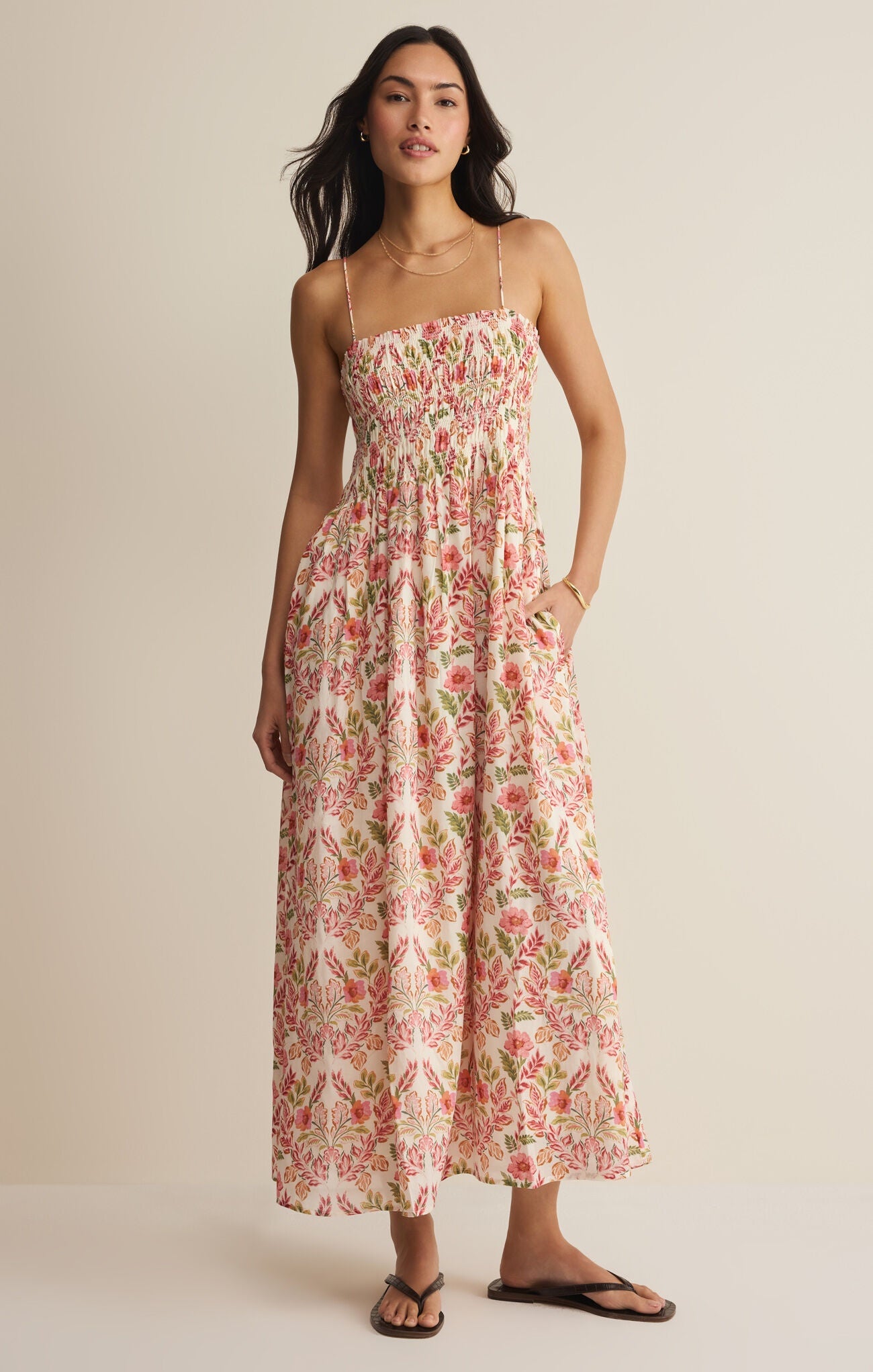 Cornelia Ami Floral Midi Dress