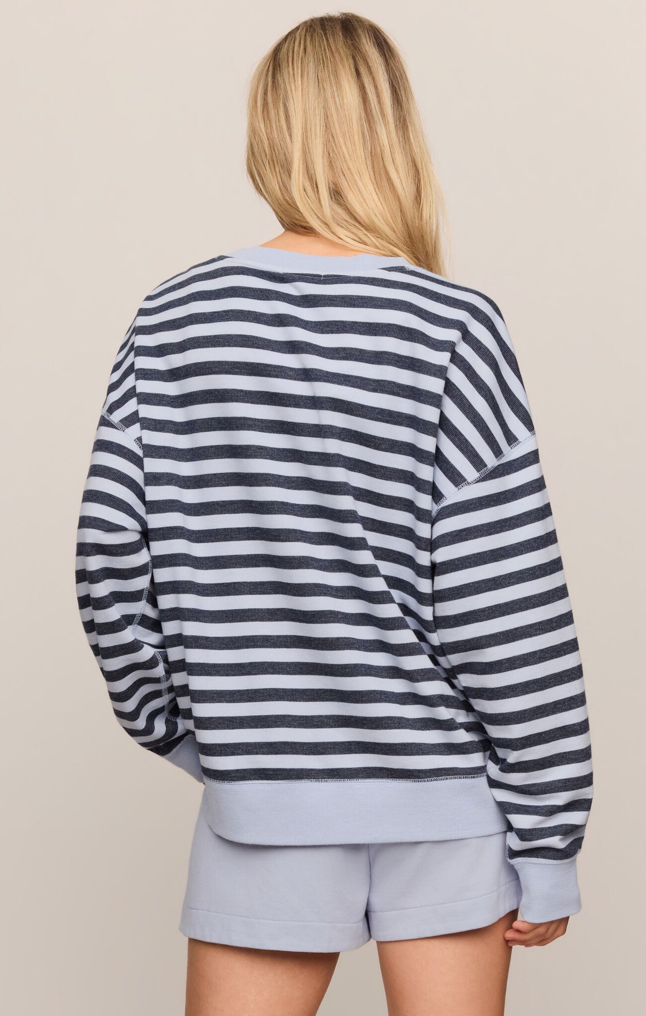 Everyday Striped Crew Sweatshirt