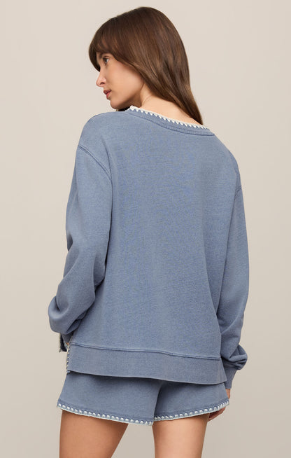 Cam Knit Denim Top