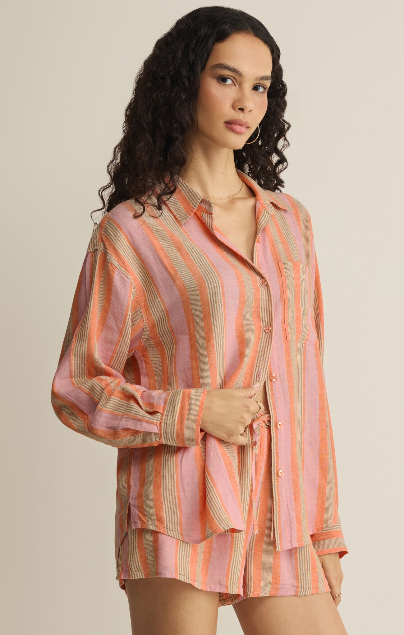 Perfect Striped Button Up