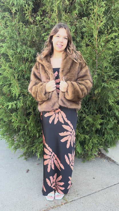 Ditsy Strapless Maxi Dress