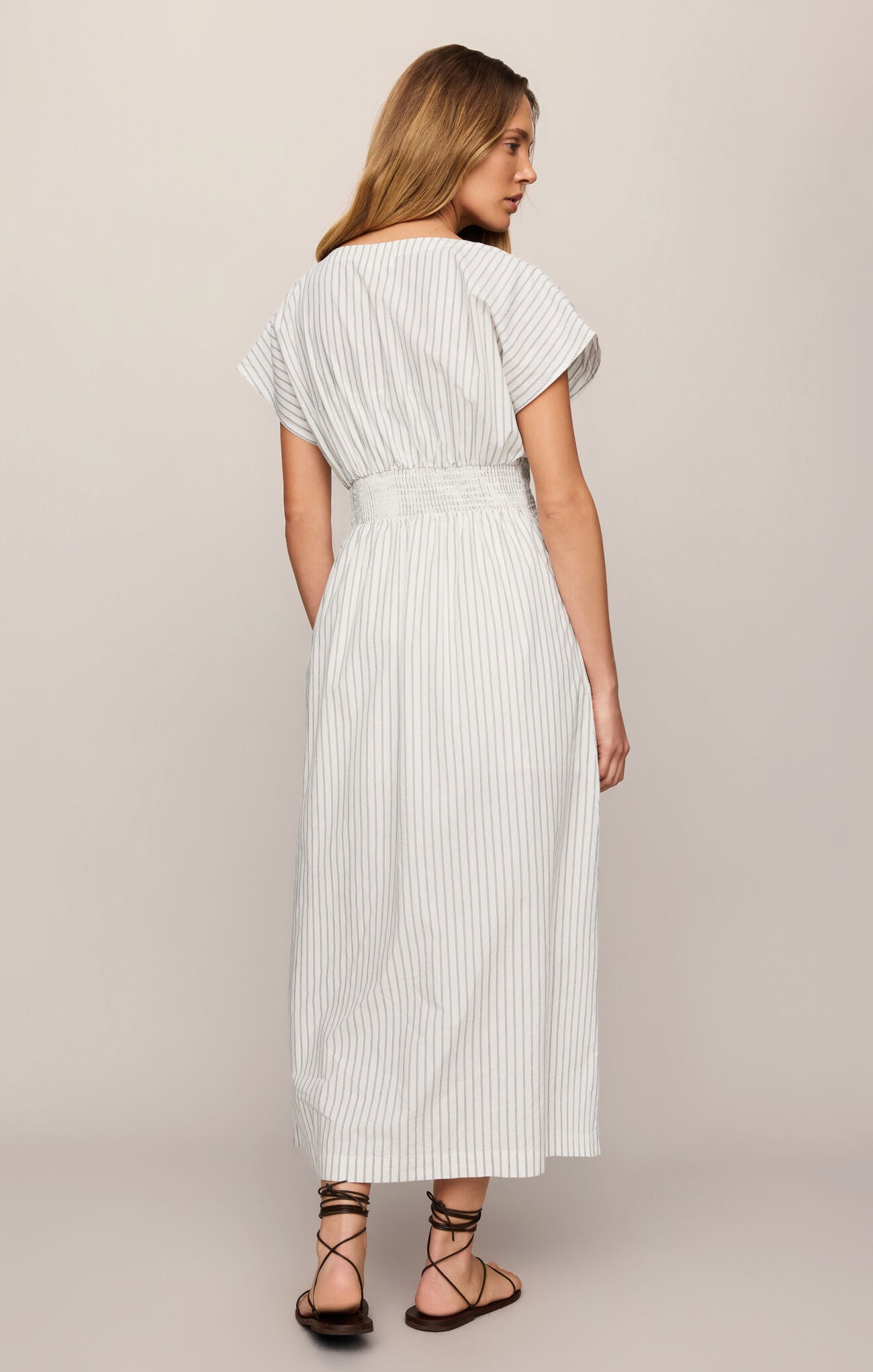 Sanna Striped Midi Dress