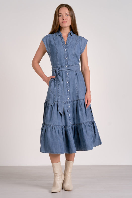 Megan Denim Midi Dress