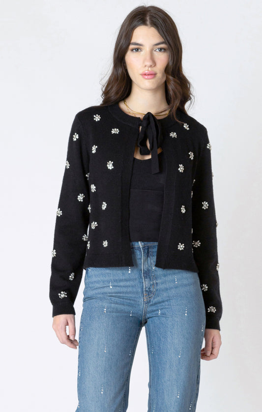 Chelsea Embellished Tie Cardi