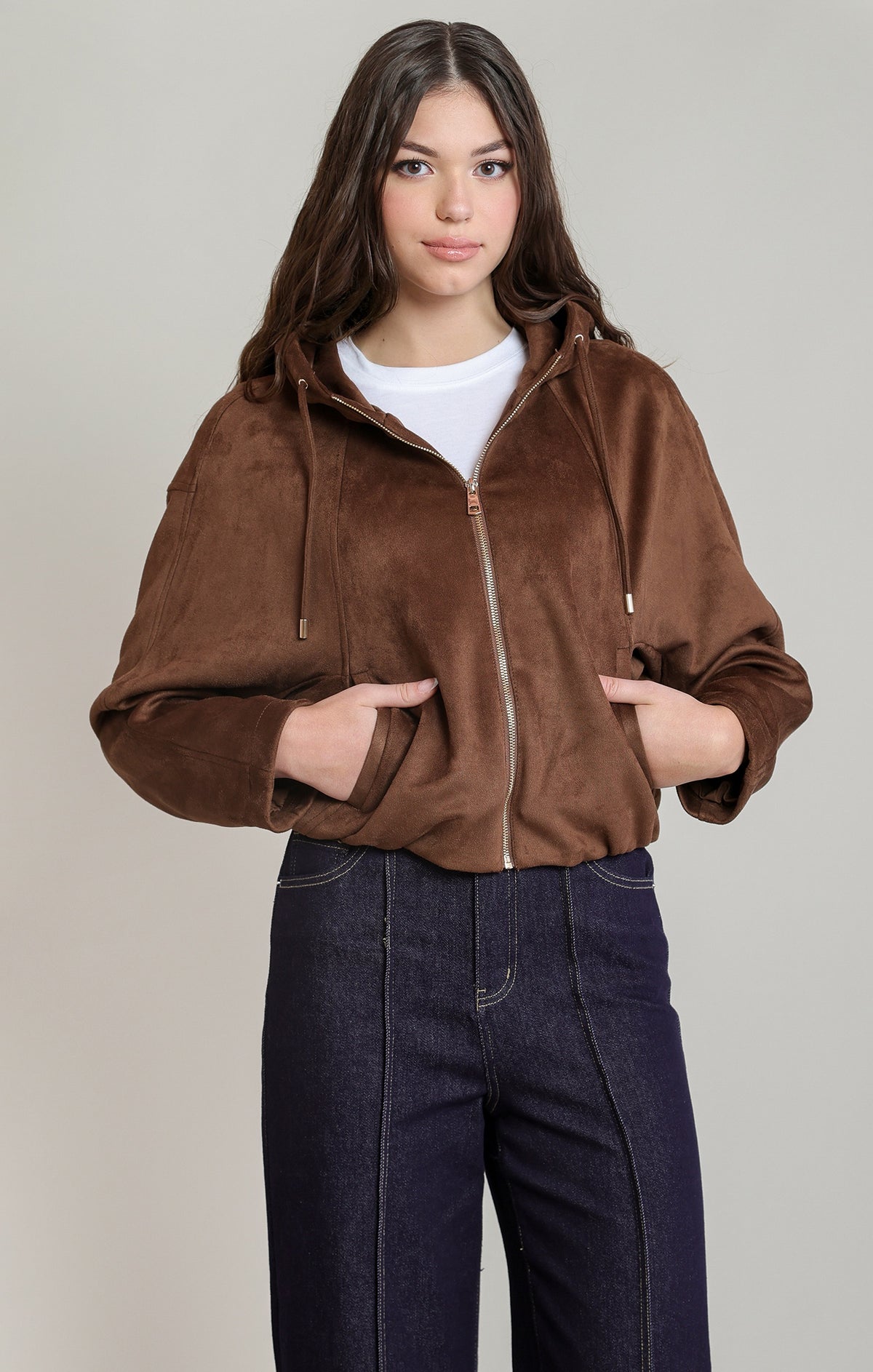 Eden Suede Bomber Jacket