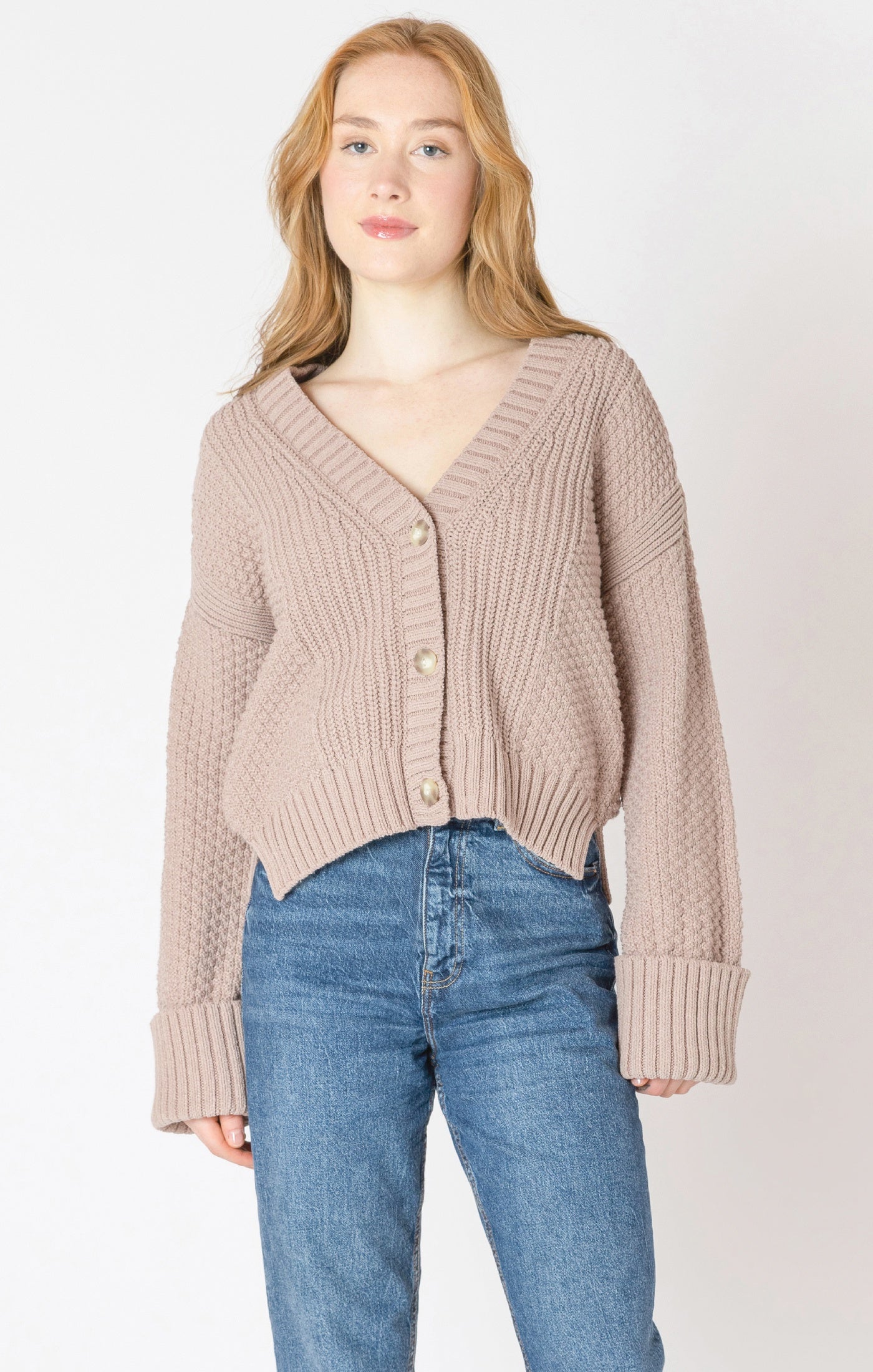 Vanillas Cuffed Textured Cardi
