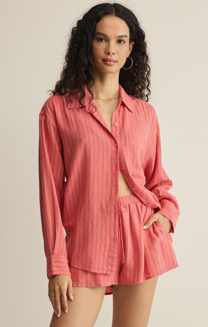 Perfect Striped Button Up
