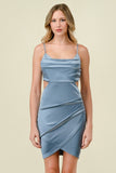 Satin Nights Cutout Dress