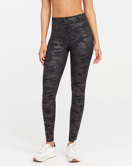Faux Leather Camo Leggings