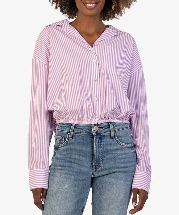 Presley Crop Button Down